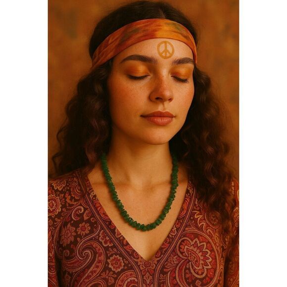 Green Aventurine Chip Stone Necklace | 17” Boho Gemstone Jewelry - Picture 2 of 5